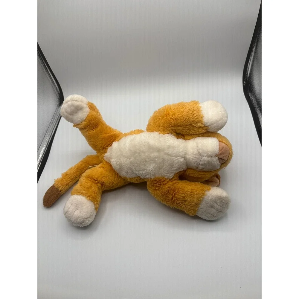 Disney The Lion King Simba Plush‎ Stuffed Animal Floppy Laying 10 Inch Orange